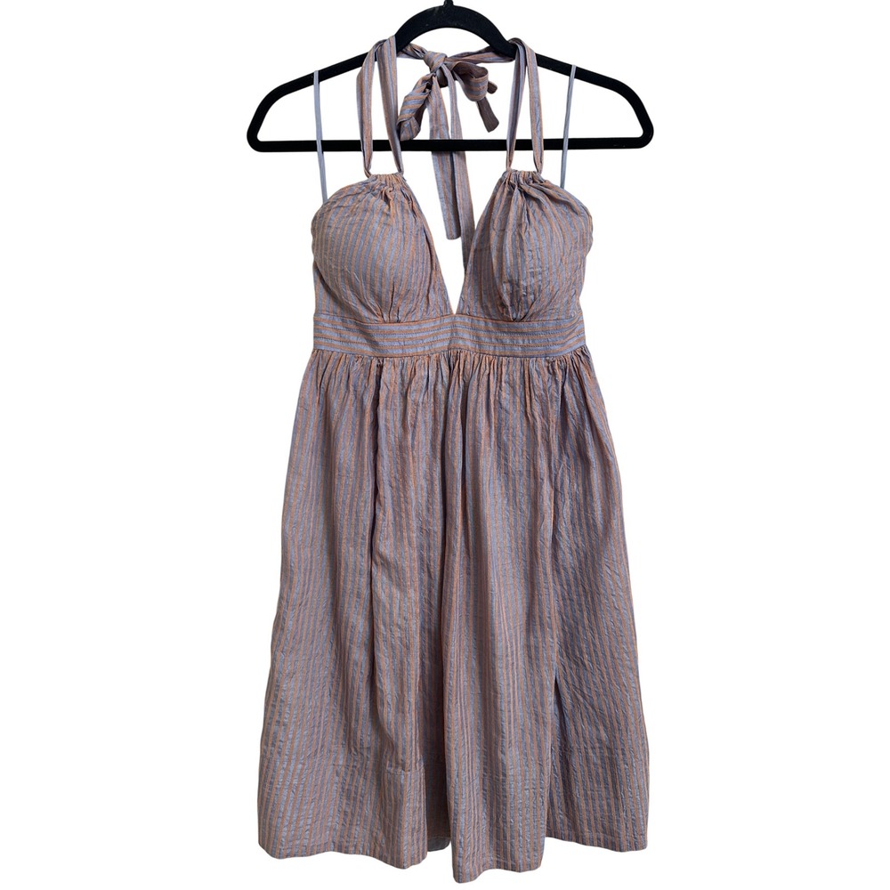 Tracy Reese Silk Striped Halter Empire Waist‎ Dress Size 0